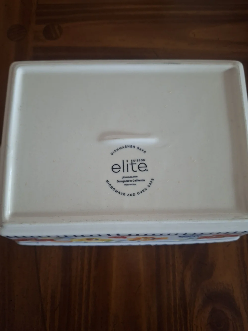 Gibson Elite Rectagular Bakeware Luxenbourg Collection / Handpainted
